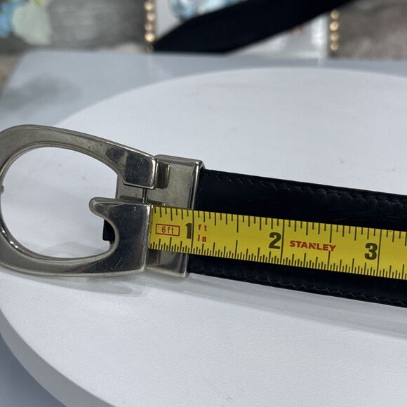 (H) GUCCI Vintage Reversible Leather Belt Brown/Black \